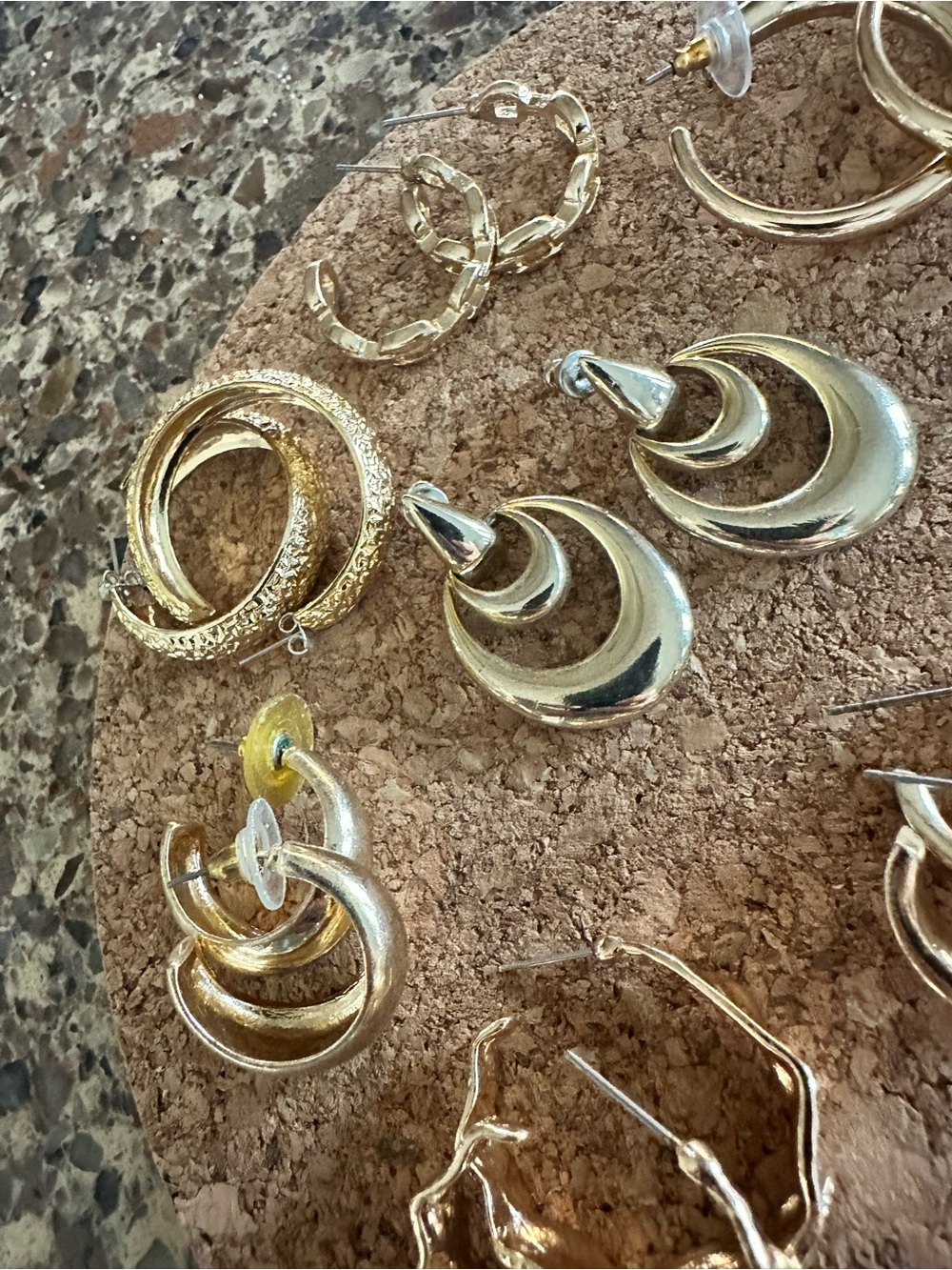Lot of Gold-Tone Fashion Earrings